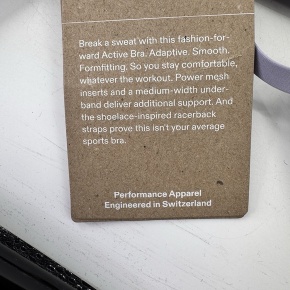 On Cloud Active Sports Bra Women Sz Large Lavender athletic yoga workout NEW - Picture 5 of 9